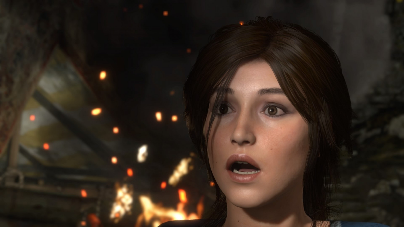 modello, ritratto, moda, PlayStation 4, Lara Croft, Tomb Raider, ragazza, bellezza, occhio, signora, oscurità, immagine dello schermo, servizio fotografico