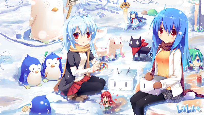 ilustrace, anime, anime dívky, kreslená pohádka, hrát si, bilibili ilustrace, anime, anime dívky, kreslená pohádka, hrát si, bilibili