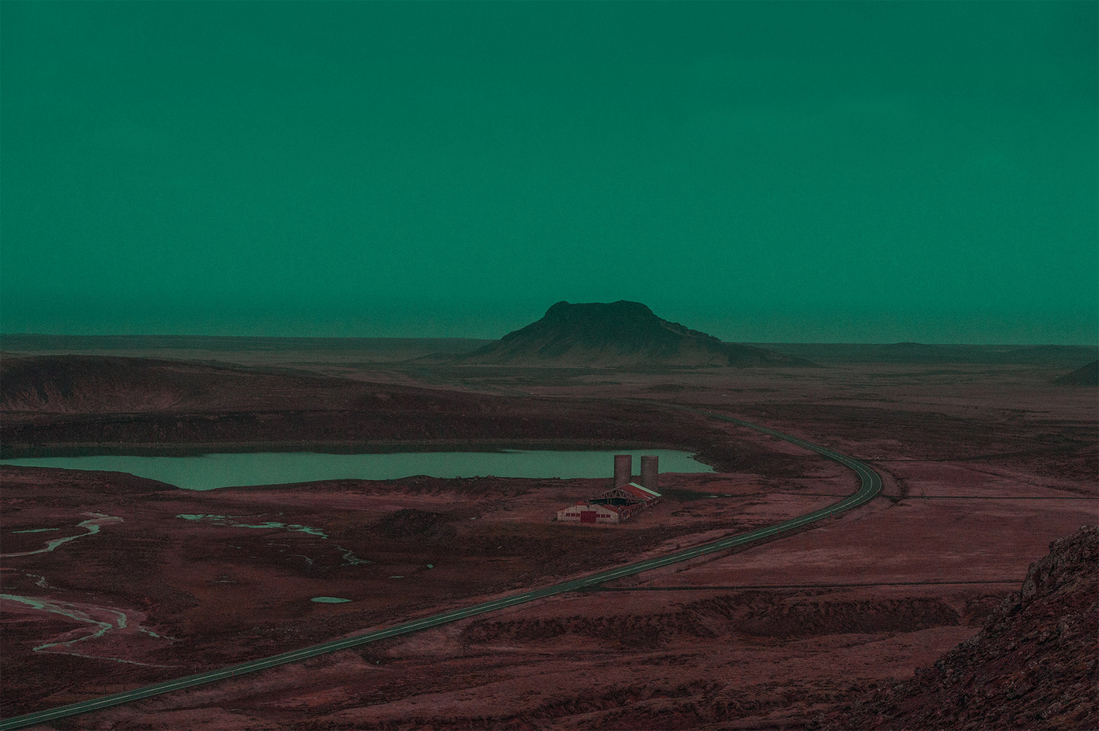 natur, landskab, vand, bygning, vej, sø, horisont