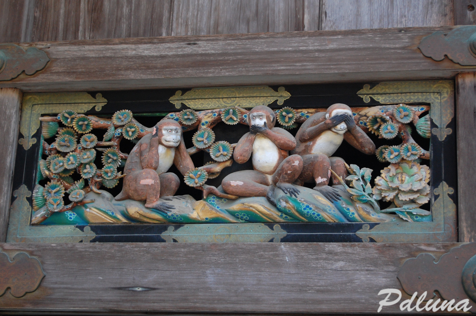 Japonsko, chrám, Tokio, tři, opice, nikko, Japon, tokio