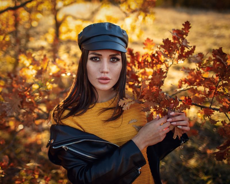 women, women outdoors, Sergey Sorokin, fall, portrait women, women outdoors, Sergey Sorokin, fall, portrait
