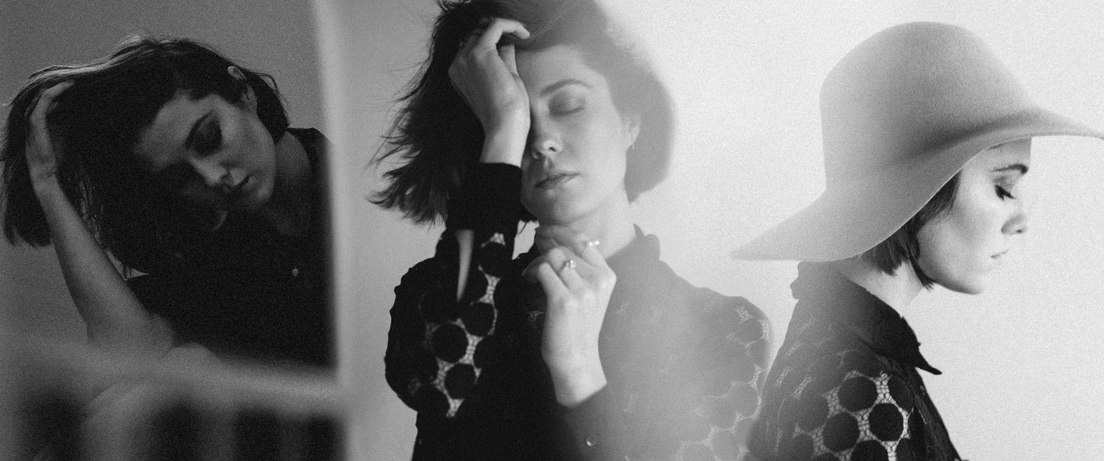 bílý, Černá, ženy, černobílý, model, zavřenýma očima, koláž, čepice, fotografování, osobnost, herečka, šaty, móda, Ultrawide, Mary Elizabeth Winstead, emoce, Osoba, krása, žena, dáma, fotografie, Černý a bílý, monochromatické fotografování, focení, Film noir, interakce