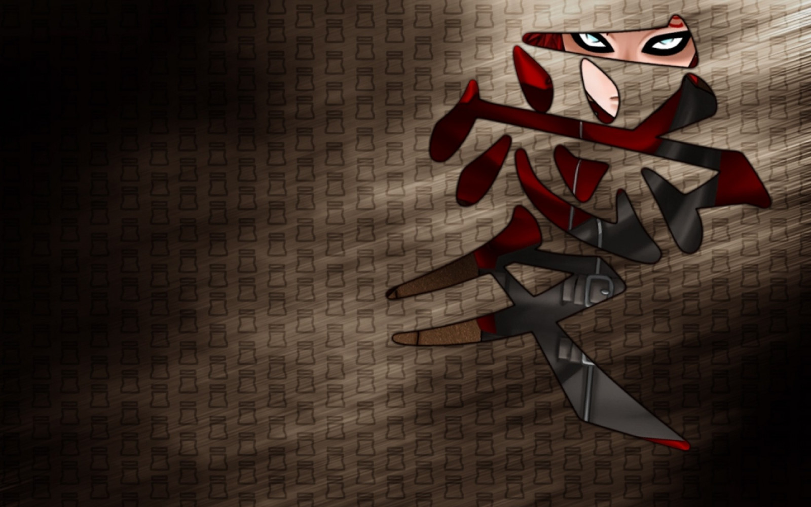 Červené, Naruto Shippuuden, Gaara, kanji, UMĚNÍ, tma, křídlo, Snímek obrazovky, 1920x1200 px, počítač tapeta