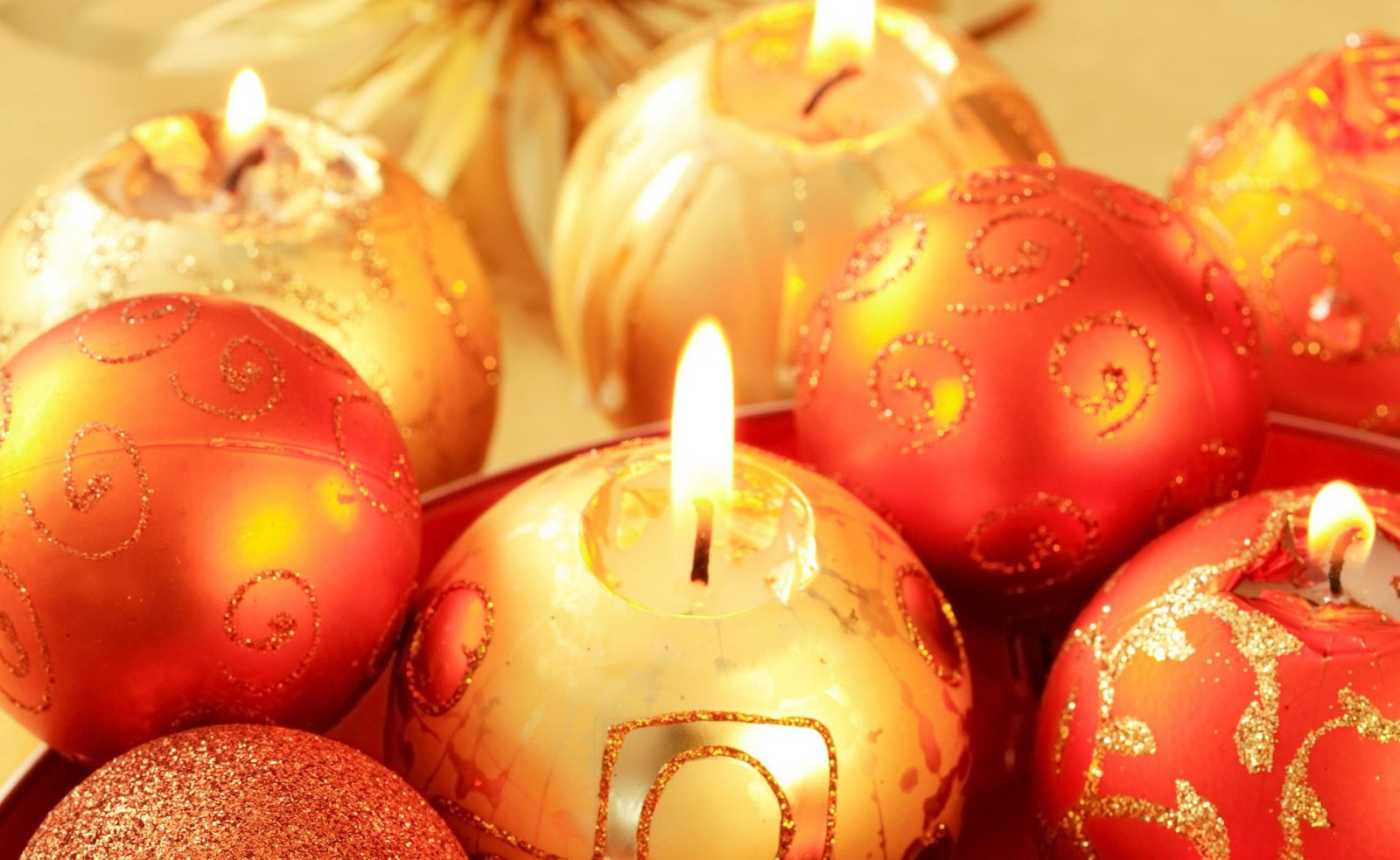 Wallpaper food, candles, fire, Christmas, holiday, patterns, produce, land plant, christmas