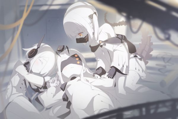 blue archive,white hair,sof,Ein Blue Archive,Ohr Blue Archive,fan art