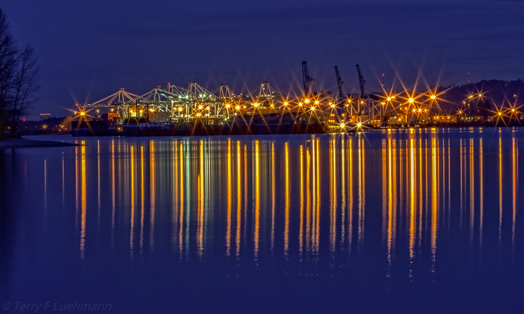 Fondos de pantalla larga exposición, Estados Unidos, Oregón, Muelles