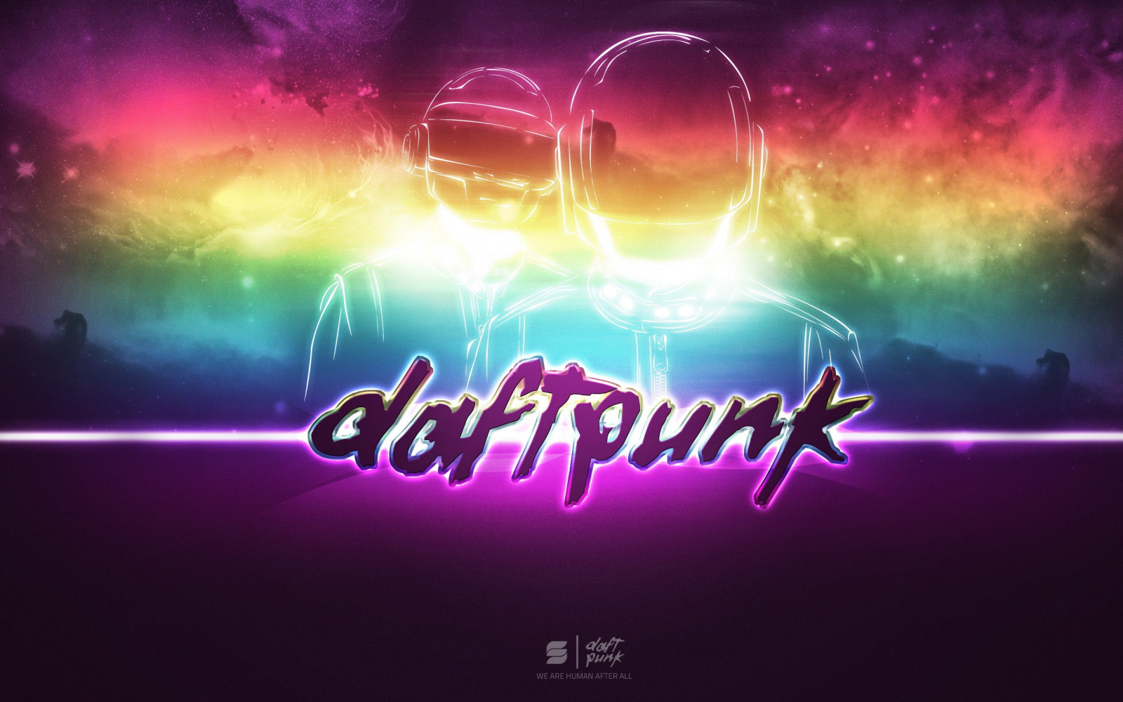 opera d'arte, testo, musica, Daft Punk, immagine dello schermo, 2560x1600 px, sfondo del computer, font