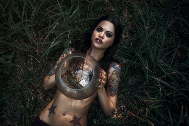 绿色,纹身,妇女,模型,500px,Pavel Zaytsev