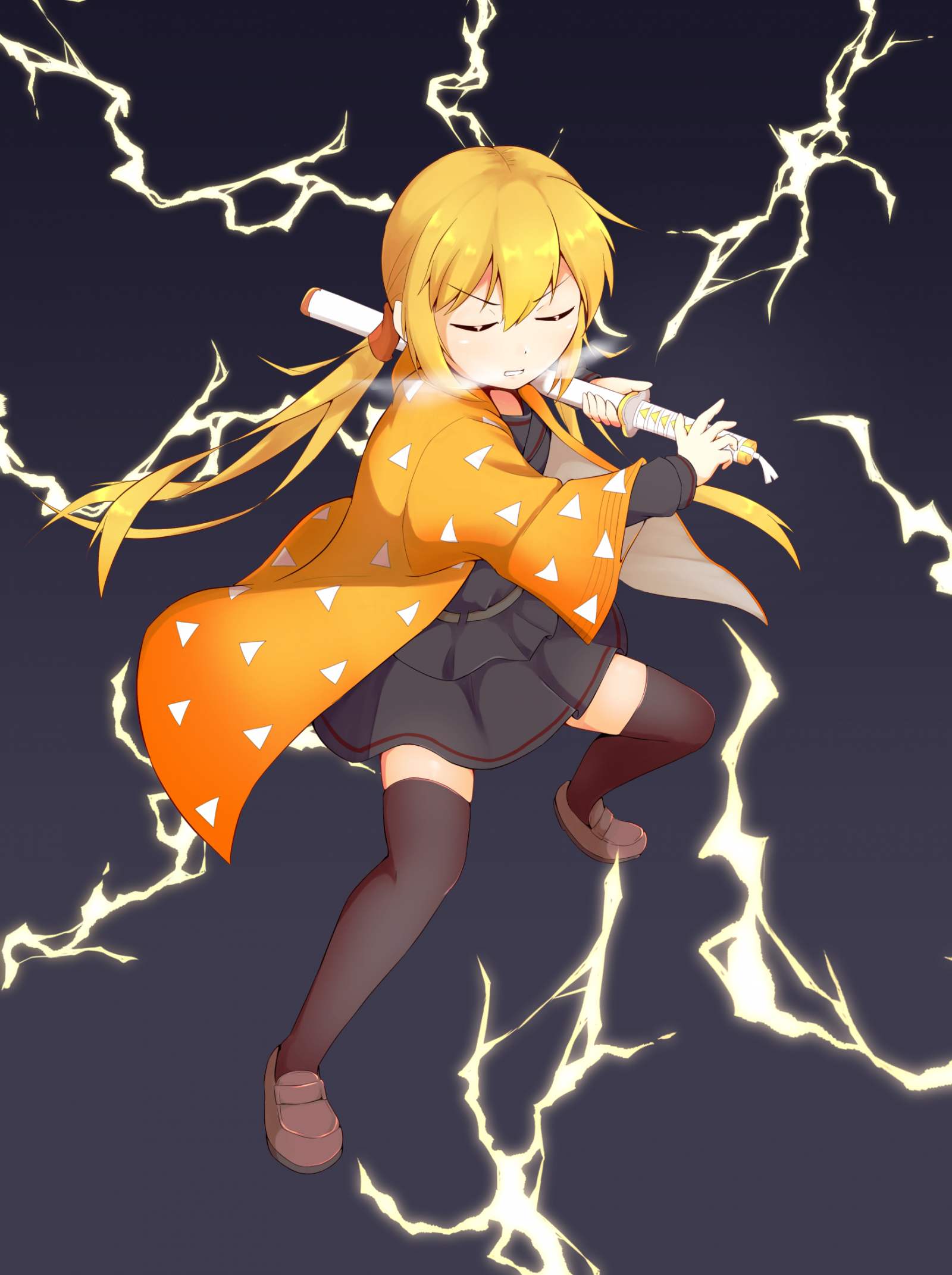 anime, fete anime, Colectia Kantai, Satsuki Kancolle, par lung, blondă, opera de arta, arta digitala, fan al artei