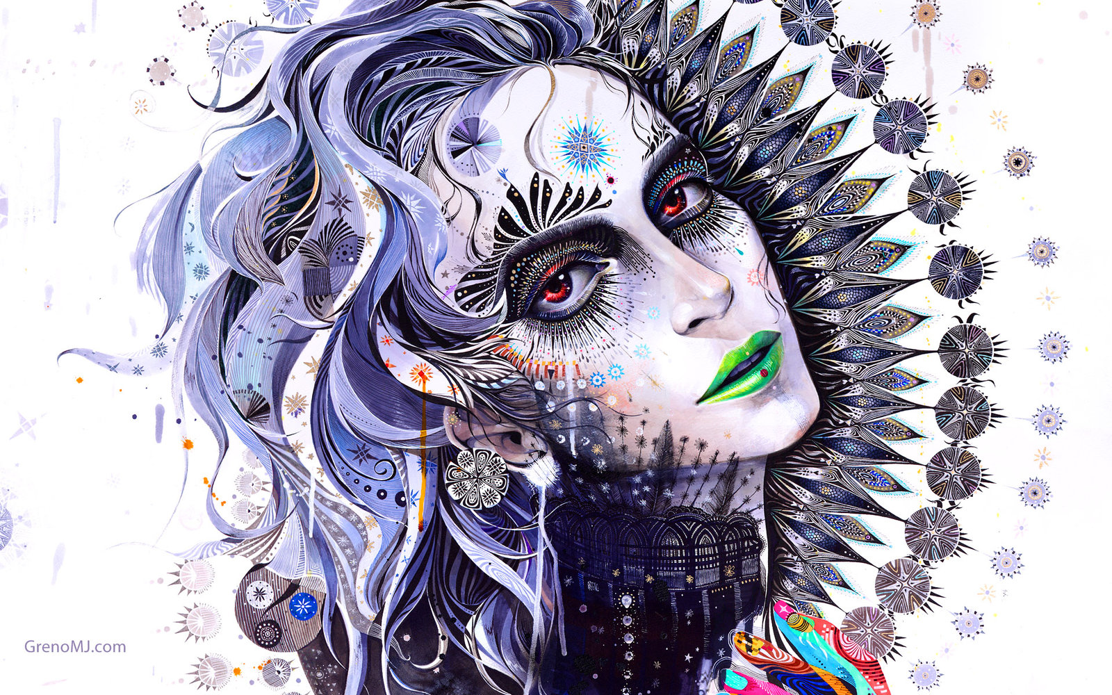 Minjae Lee, greno89, ผู้หญิง, งานศิลปะ, จิตรกรรม, ใบหน้า