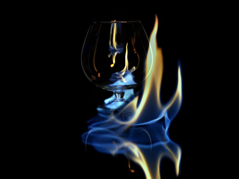 røg, brand, illustration, mørk, afspejling, drikke