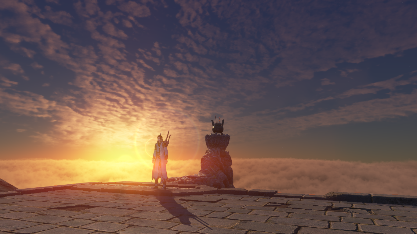 Sonnenlicht, Sonnenuntergang, Meer, China, Himmel, Sonnenaufgang, Gamers, Abend, Morgen, Turm, Sonne, Horizont, Dämmerung, WuXia, Wolke, Dämmerung