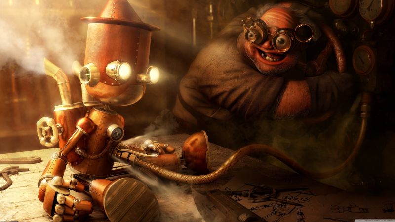 fantasy umění, robot, Steampunk, mytologie, Snímek obrazovky, dávná historie fantasy umění, robot, Steampunk, mytologie, Snímek obrazovky, dávná historie