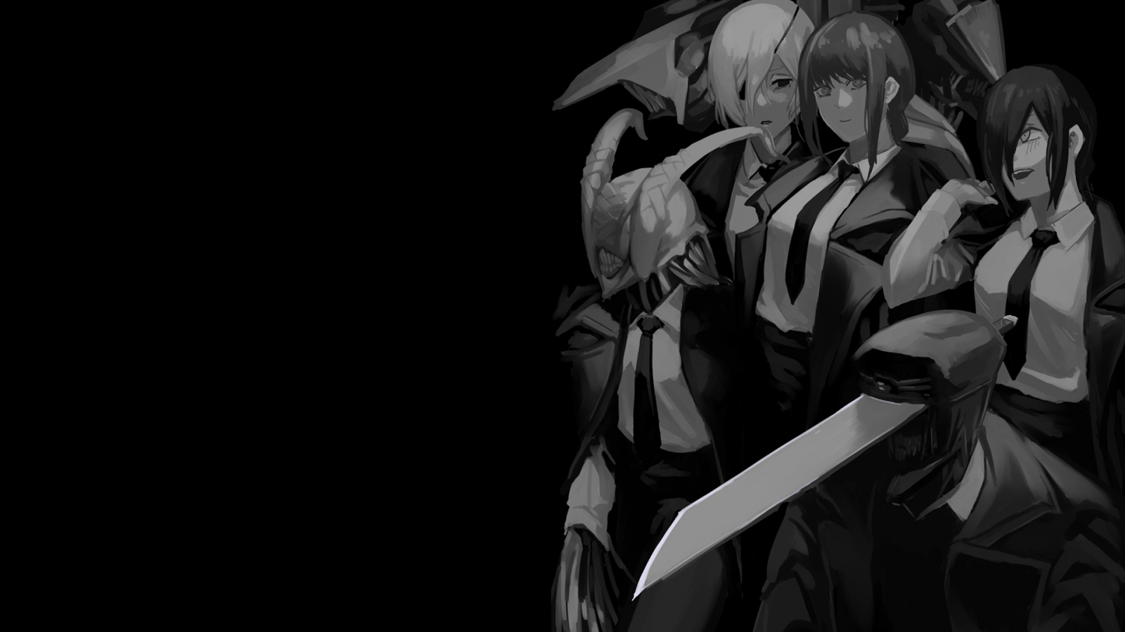 Masaüstü : Chainsaw Man, Makima Chainsaw Man, Samurai Sword Chainsaw