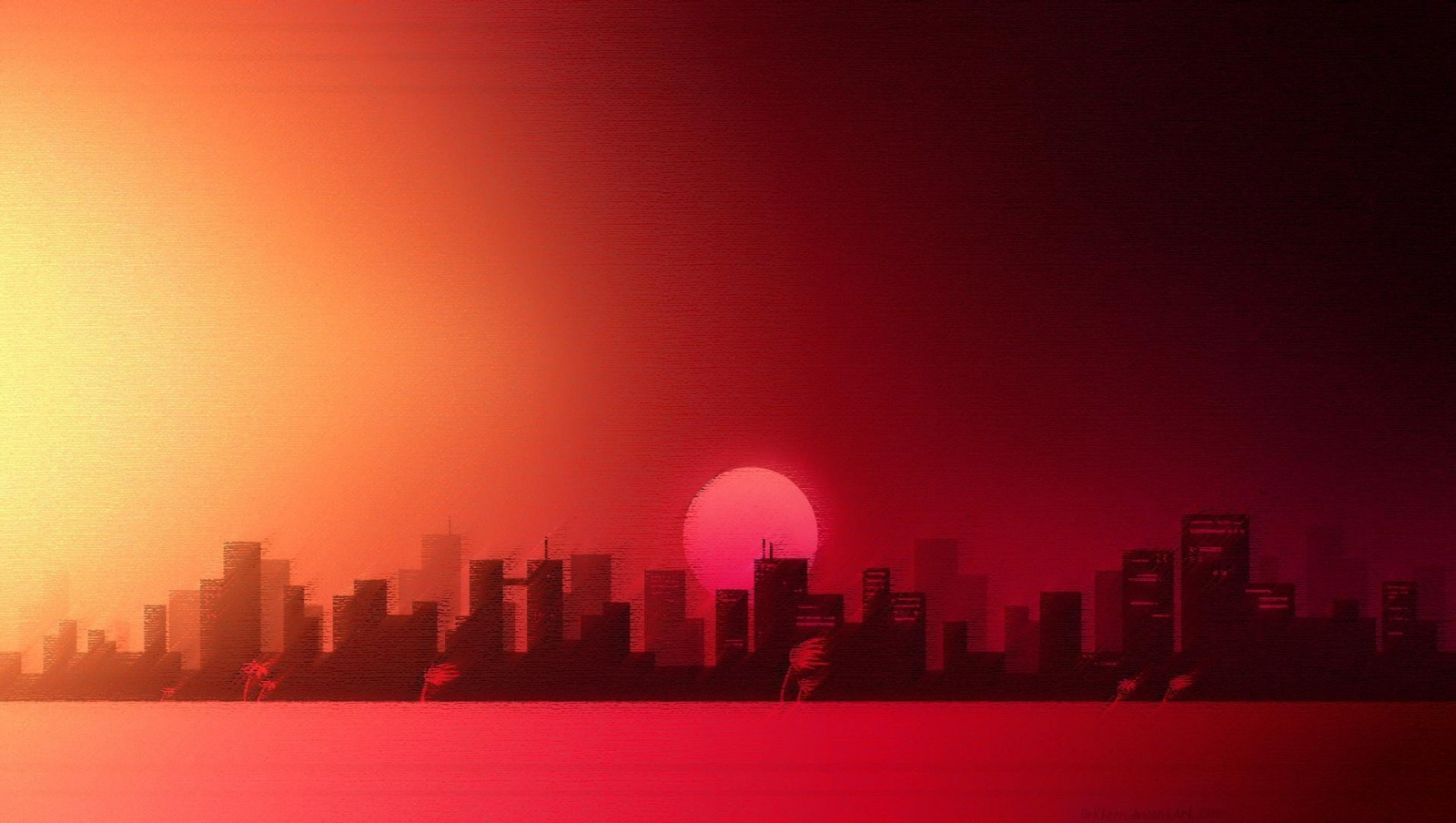 1918x1084 px, ouvrages d'art, bâtiments, numérique, grattes ciels, le coucher du soleil