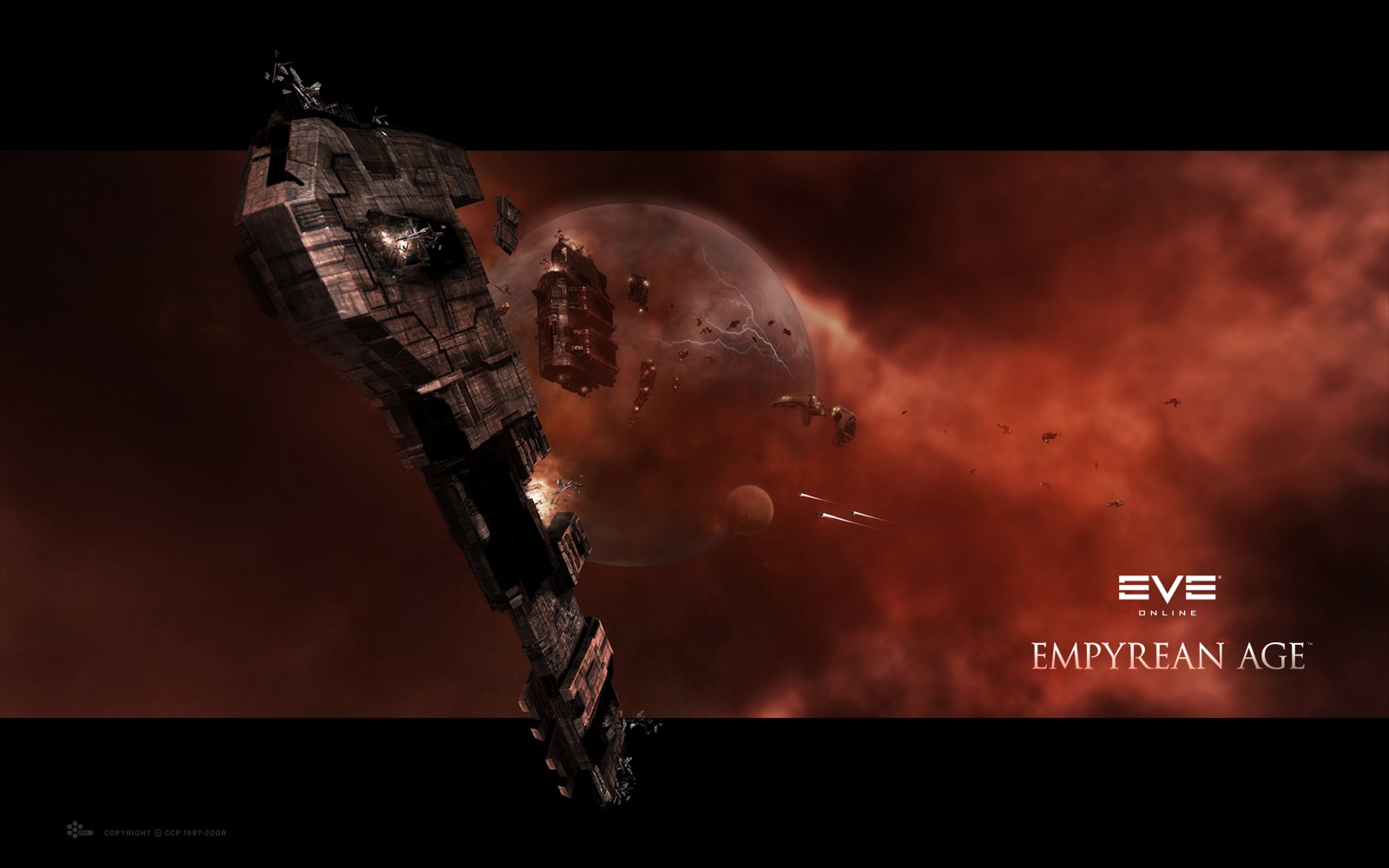 Wallpaper EVE Online, space battle, Minmatar, darkness, screenshot