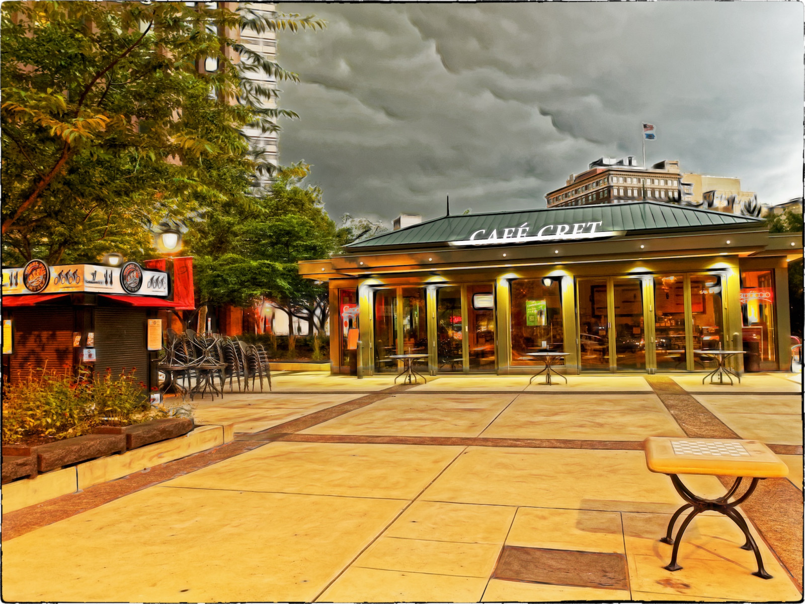 drzewa, biały, czarny, Miasto, miejski, czerwony, Chmury, drewno, Zielony, żółty, szkło, stal, szary, Pomarańczowy, miasto, kamień, złoto, Chodnik, listowie, perspektywiczny, beton, Panasonic, lekki, kolor, rocznie, śródmieście, pogoda, Goldenhour, Nik, plac, Topaz, punkt orientacyjny, intensywny, Availablelight, Philly, M43, Nikcolorefex, Dxo, Pixelmator, nieruchomość, zastosowań mieszanych, Layermask, Gm1, Topazglow, Topazimpressions, 15mmf17, Leicadgsummilux15f17