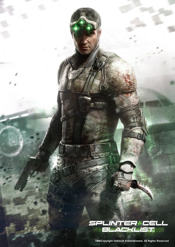 Video Game Art,sam fisher,Sam,Splinter Cell,concept art,green eyes