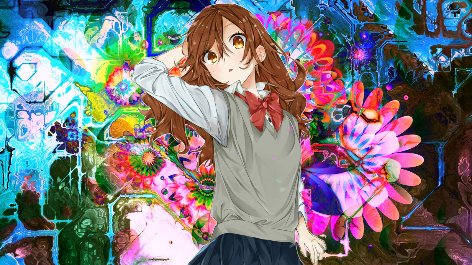 Wallpaper anime girls creative coding hori kyouko horimiya