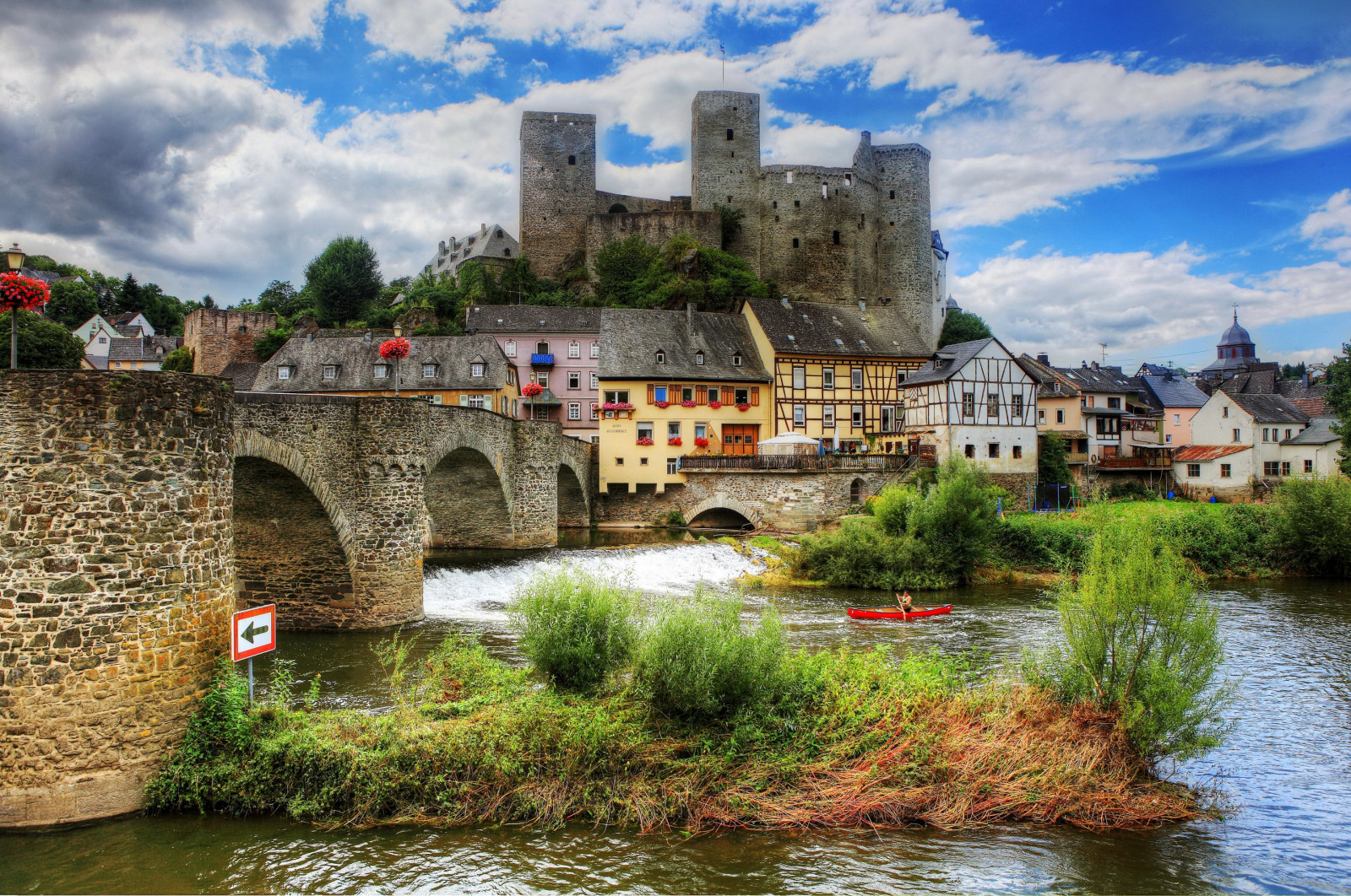 Wallpaper : sea, nature, Tourism, village, castle, Germany, river, town ...
