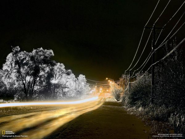 lights, night, water, nature, sunlight, digital art