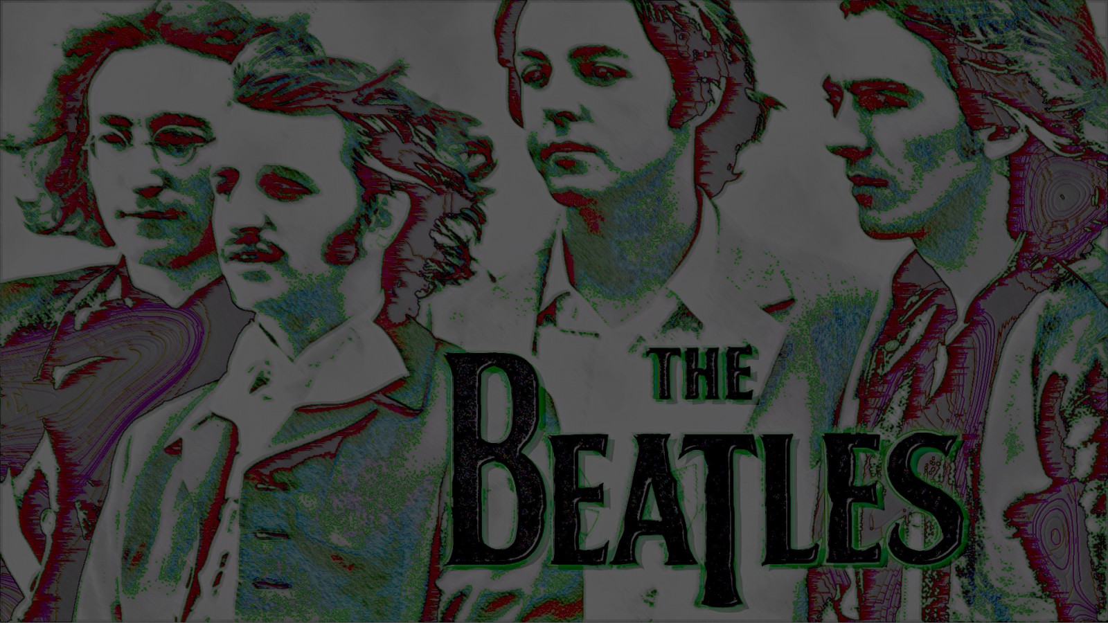 tegning, illustration, grøn, mønster, The Beatles, vægmaleri, KUNST, farve, skitse, 1920x1080 px, moderne kunst