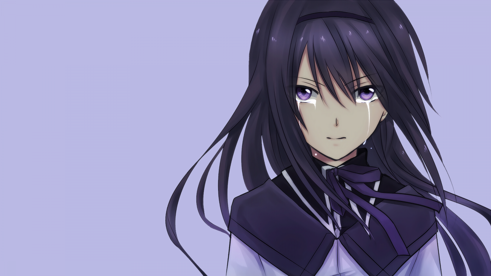 anime, anime dívky, Mahou Shoujo Madoka Magica, Akemi Homura, umělecká díla, černé vlasy, mangaka, hime cut