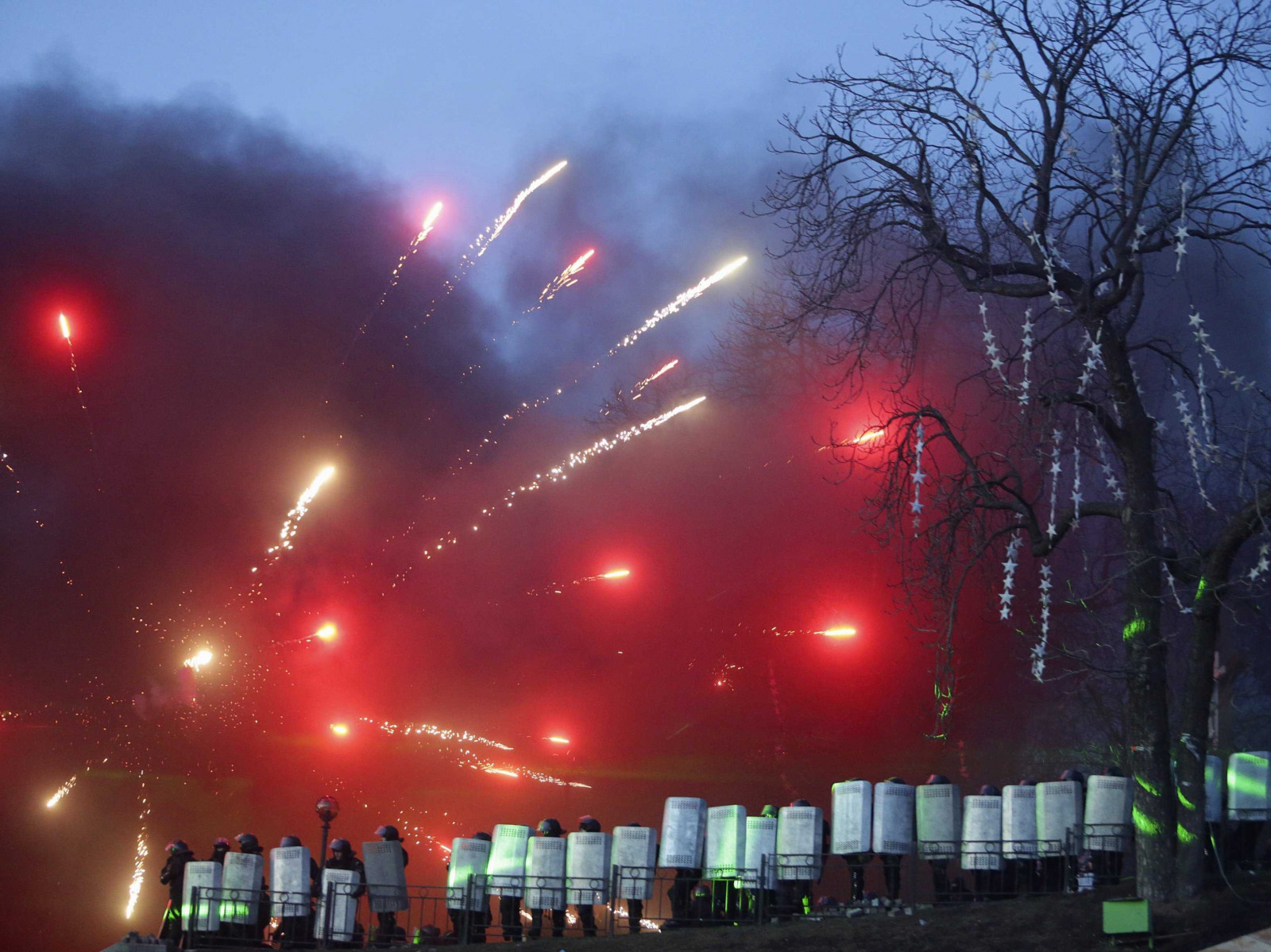 กลางคืน, ดอกไม้ไฟ, ตอนเย็น, ยูเครน, ยูเครน, Kyiv, Maidan, เบา, บรรยากาศของโลก