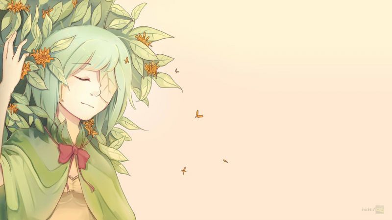 výkres, podzim, ilustrace, anime, zelená, kreslená pohádka výkres, podzim, ilustrace, anime, zelená, kreslená pohádka