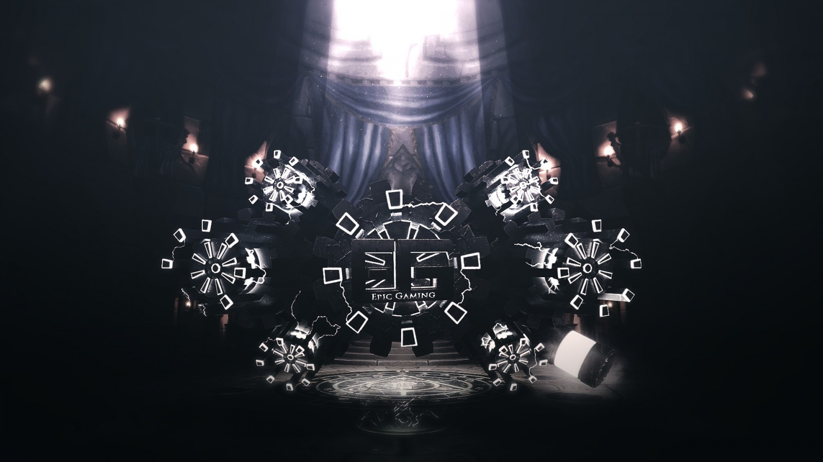 digitální umění, videohry, noc, symetrie, Blesk, Svět války, světlo, osvětlení, lustr, tma, počítač tapeta, svítidlo