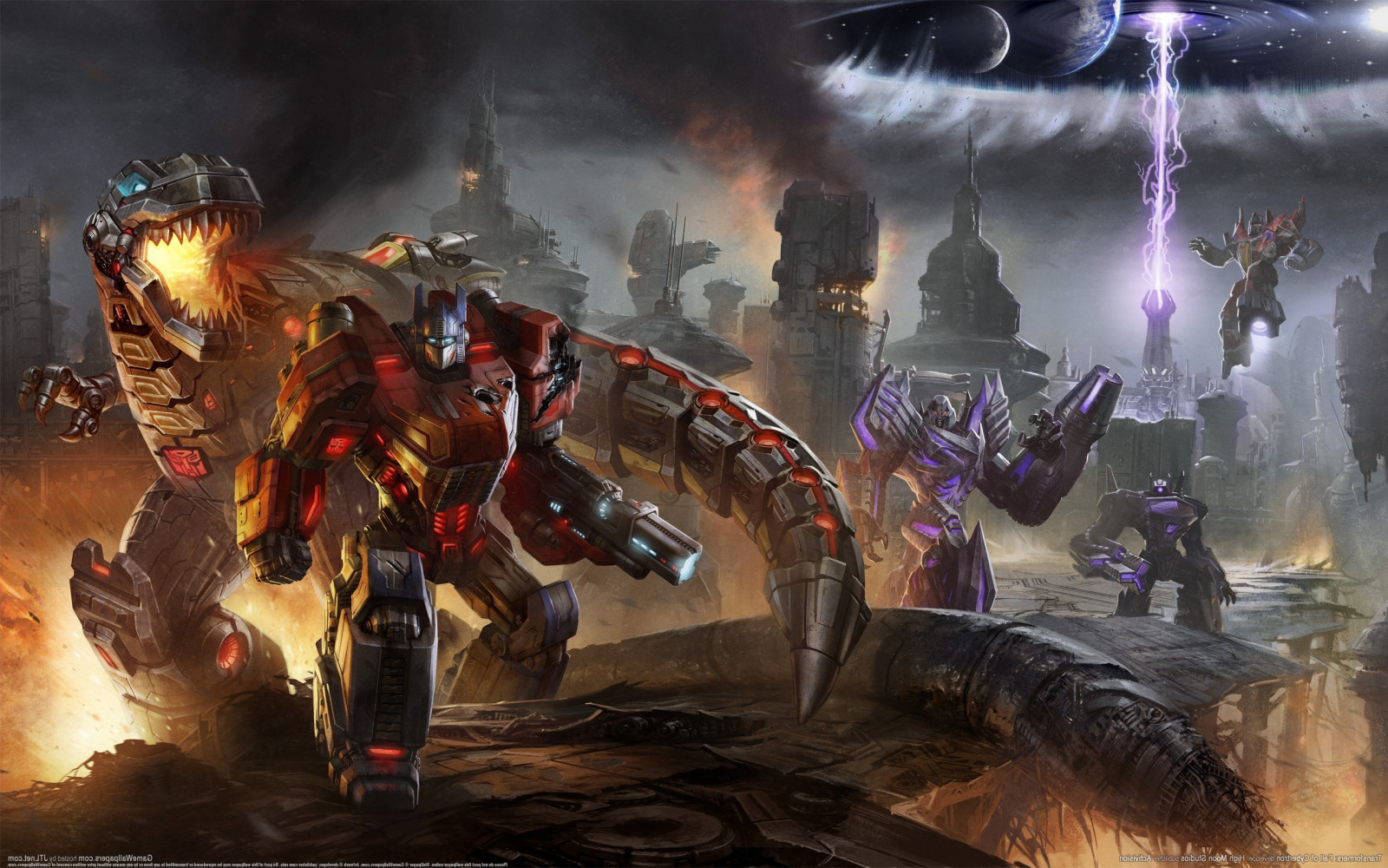 2560x1600 px, Grimlock, Optimus Prime, transformátory, videohry