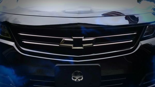 car, vehicle, Chevrolet, Chevrolet Impala, black, skull