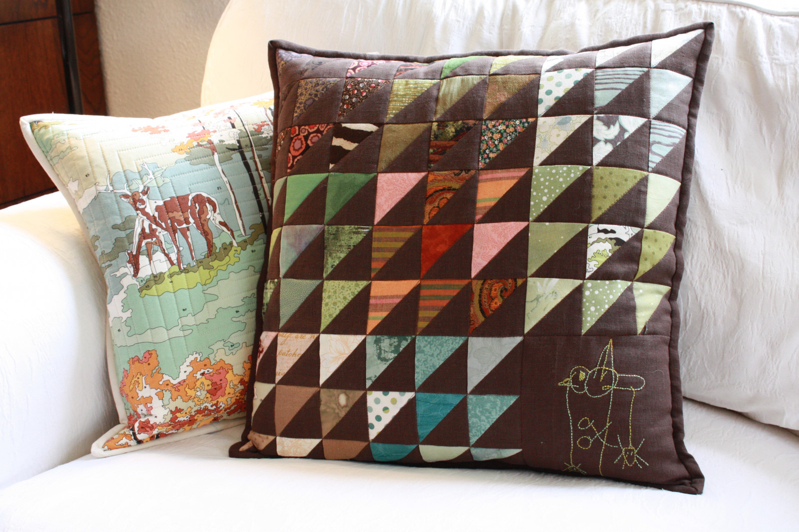 Wallpaper brown, forest, quilt, handmade, embroidery, sewing, pillow