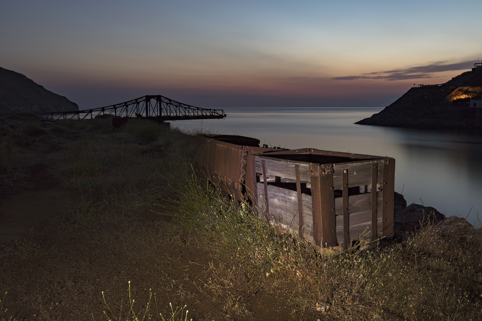 krajina, západ slunce, moře, záliv, kopec, jezero, pobřeží, opuštěný, odraz, svítání, večer, ráno, pobřeží, most, řeka, Řecko, soumrak, jaro, 2016, hora, svítání, oceán, GR, nádrž, nightshot, jezero, kyklady, cycladesislands, islandhopping, southaegean, Egeo, Serifos, loadingbridge