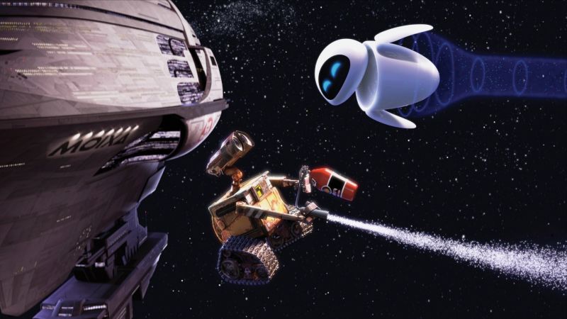 1920x1080 px,filme,Pixar Animation Studios,robot,nava spatiala,stele