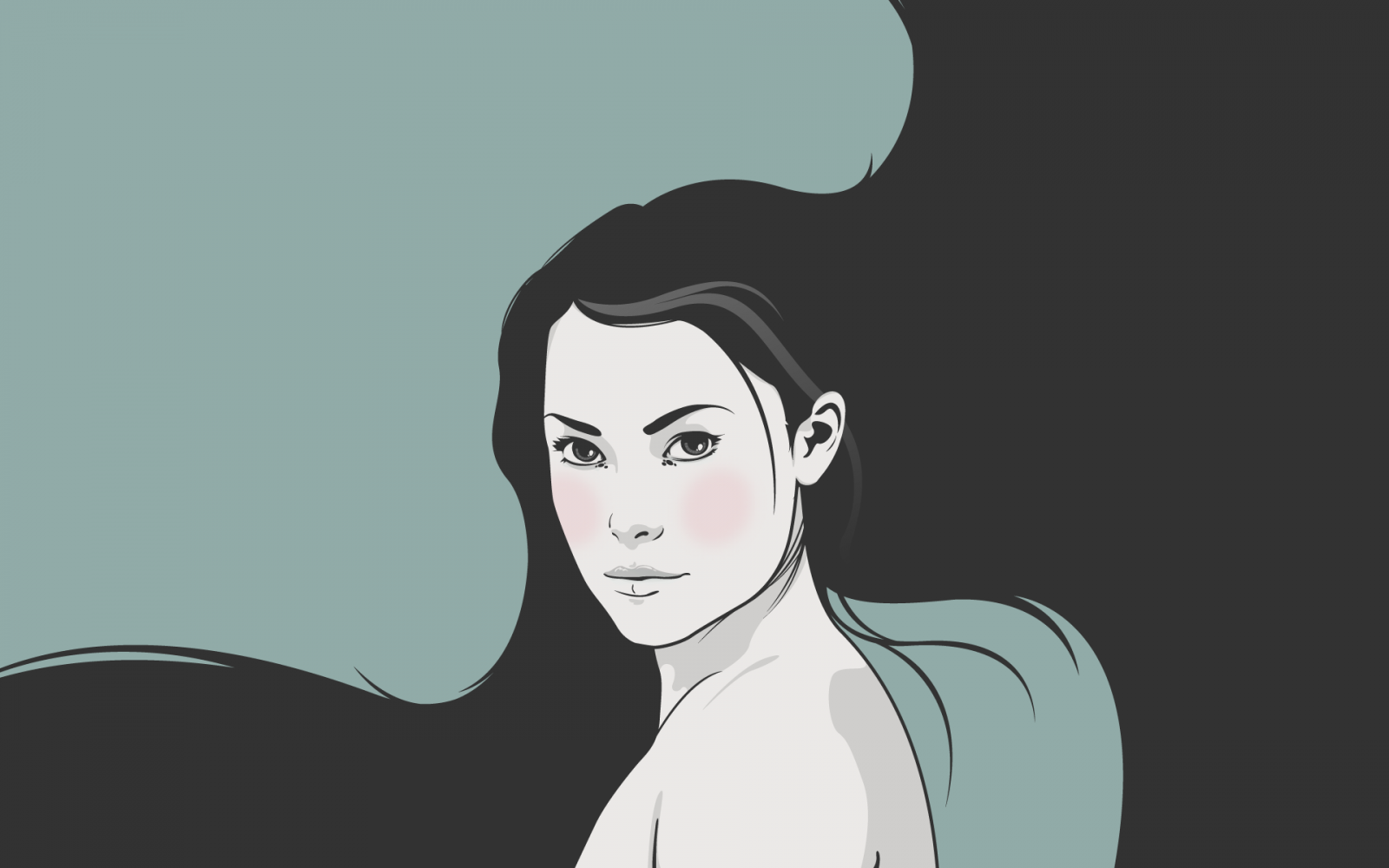 výkres, ilustrace, ženy, anime, umělecká díla, kreslená pohádka, vlasy, hlava, smysl, účes, skica, Černý a bílý, monochromatické fotografování
