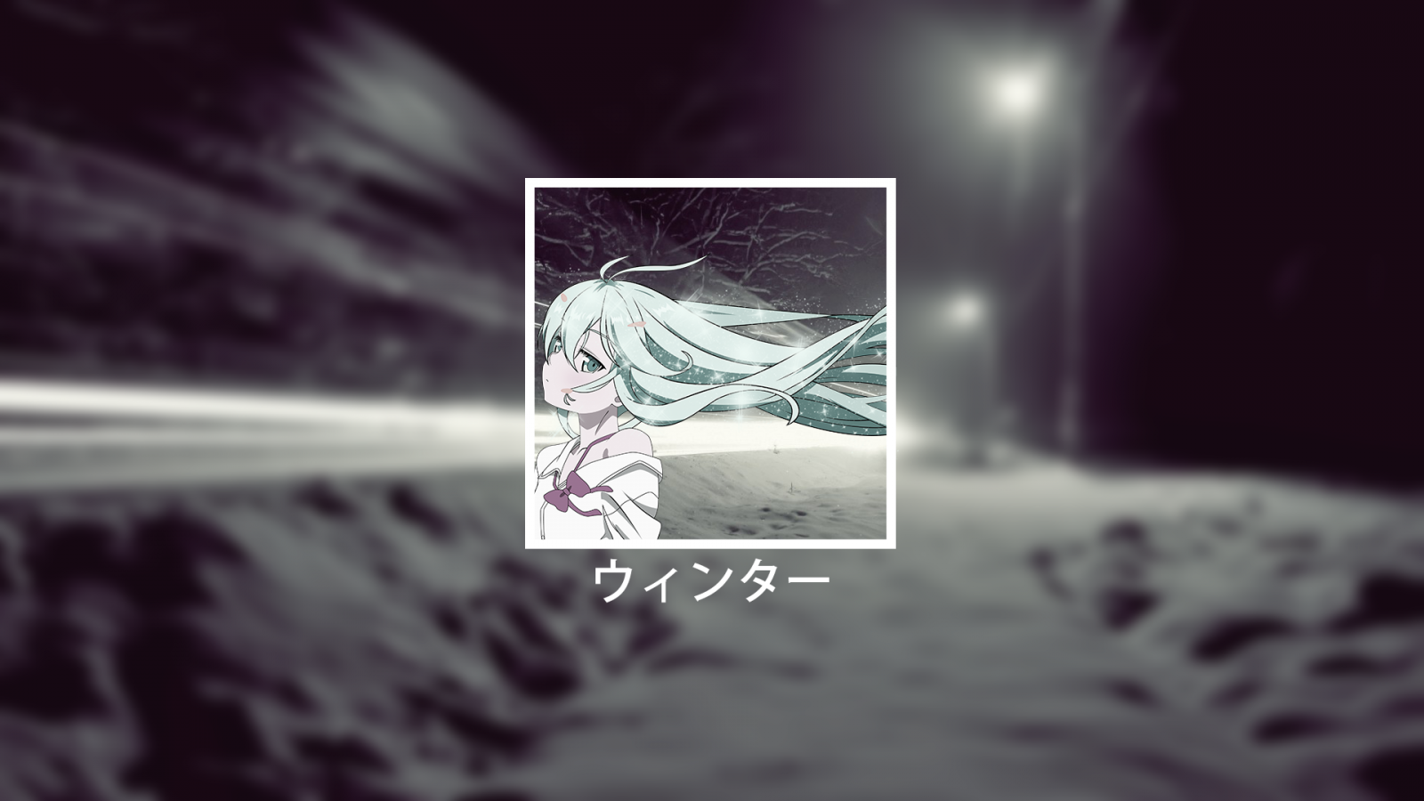 anime dívky, picture in picture, zima