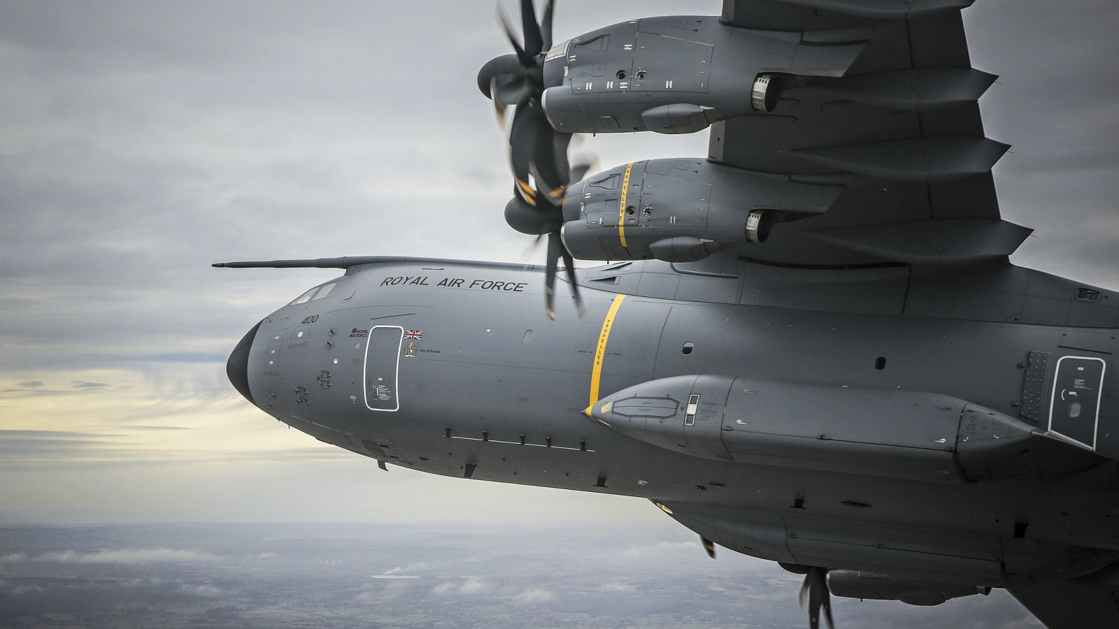vehicle, airplane, aircraft, military, military aircraft, air force, Royal Airforce, Airbus A400M Atlas, navy, aviation, atmosphere of earth, fighter aircraft, aircraft engine, jet aircraft, military helicopter, military transport aircraft