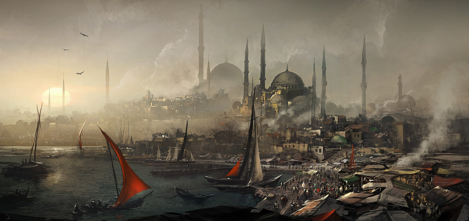 Wallpaper : drawing, vehicle, Istanbul, Hagia Sophia, Assassin’s Creed
