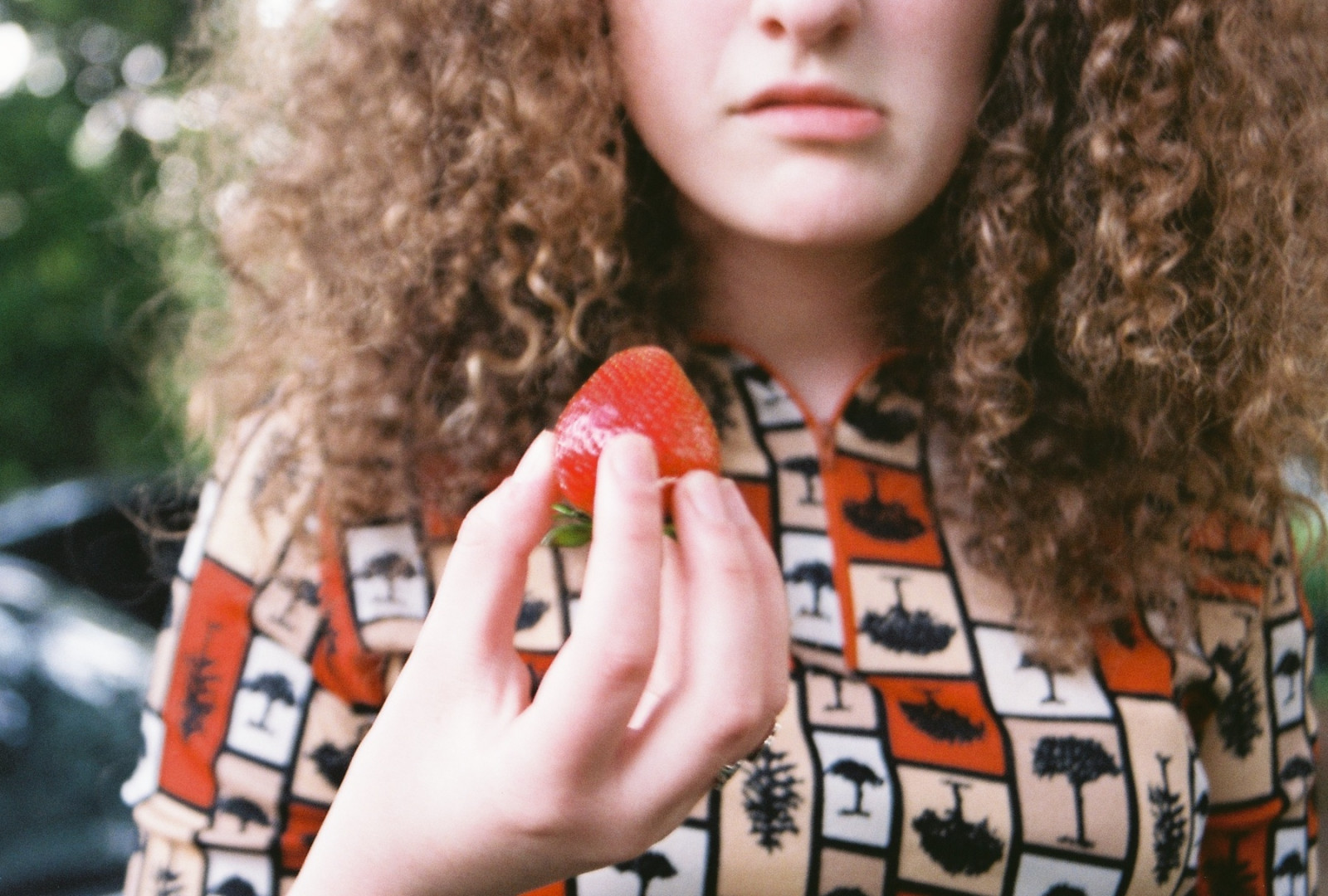 dlouhé vlasy, Červené, ovoce, zelená, košile, černé vlasy, pusa, Oregon, bokeh, Portland, Jasmín, strom, sestra, dívka, ruka, mimo, nehet, prst, jahoda, film, ret, podíl, hnědé vlasy, produkt, kudrnaté vlasy, kidcurry, pdx, Petriho