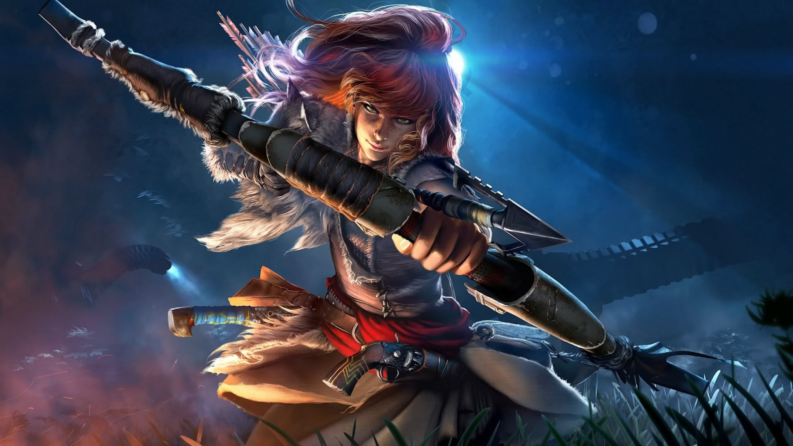 videohry, anime, umělecká díla, Horizon Zero Dawn, Snímek obrazovky, počítač tapeta, pc hry, žena bojovník