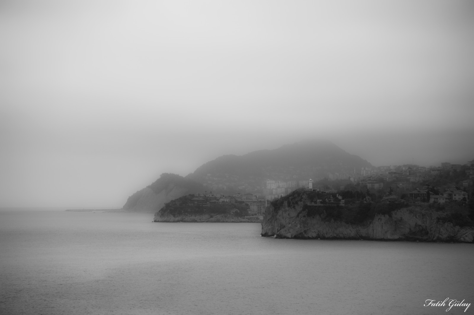 Wallpaper monochrome, black, white, city, landscape 6000x4000