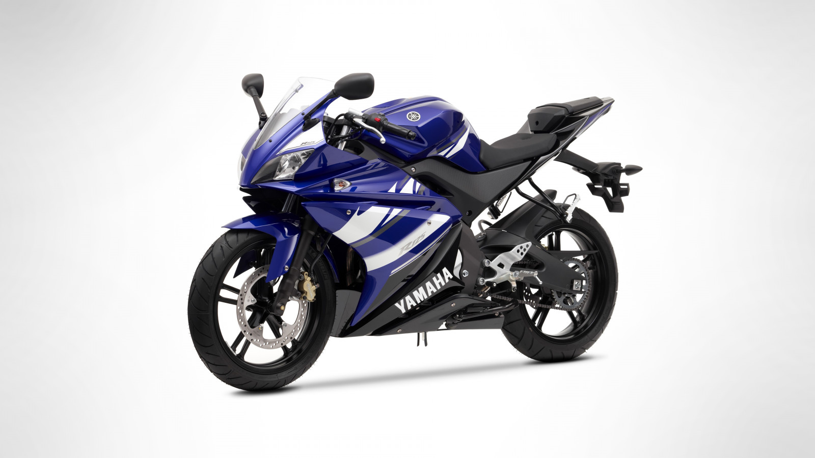 3840x2160 пиксела, син, мотоциклет, просто фон, превозно средство, Yamaha R125