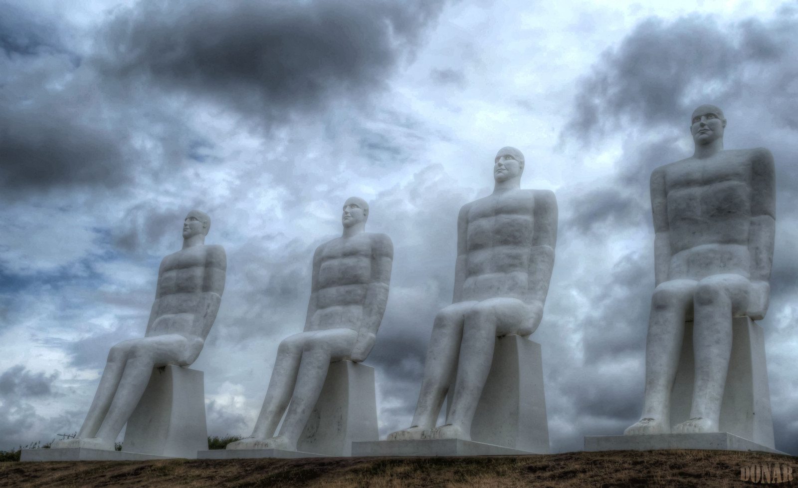 chrám, moře, led, sochařství, socha, Dánsko, zmrazení, památník, UMĚNÍ, počasí, meer, Dánsko, vodní prvek, Esbjerg, donar