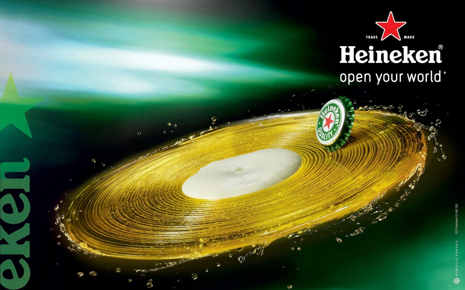 1920x1200 px, alcohol, beer, beers, caps, galaxies, Heineken, outer, publicity, space