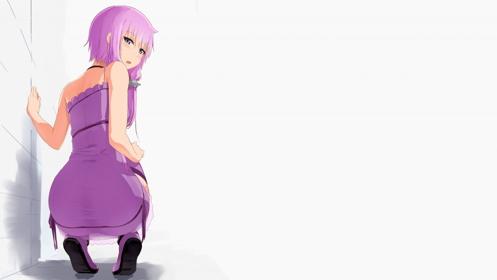ilustrasi, anime, gadis anime, gambar kartun, Vocaloid, berwarna merah muda, Yuzuki Yukari, tangan, jari