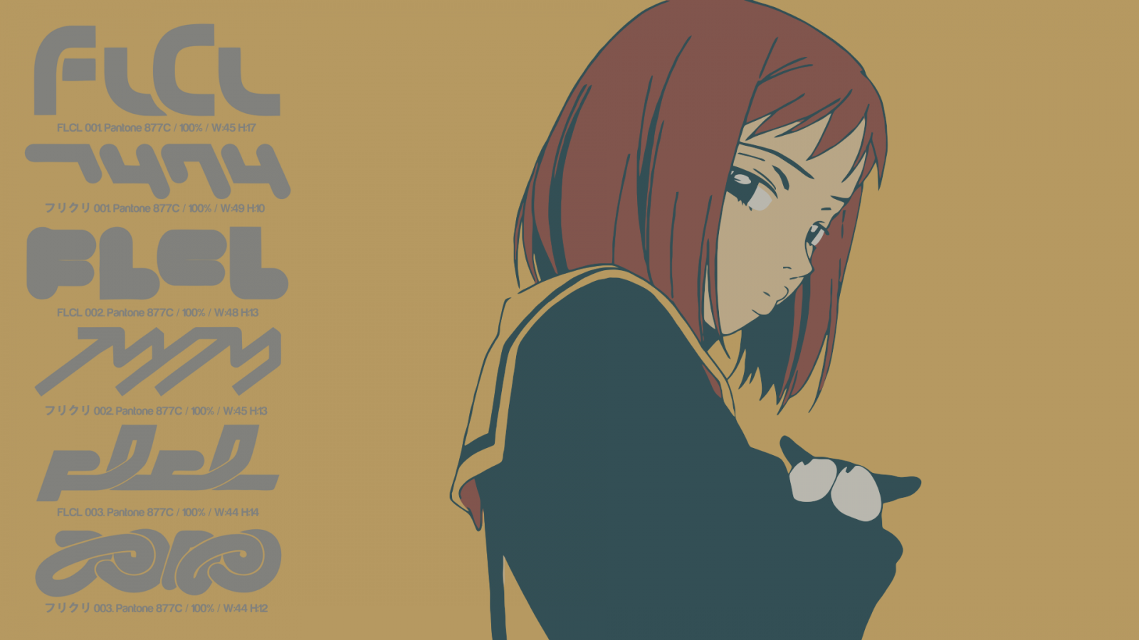 tvář, výkres, ilustrace, text, kreslená pohádka, FLCL, Haruhara Haruko, plakát, značka, hlava, ruka, smysl, paže, skica, Lidské tělo, font, orgán