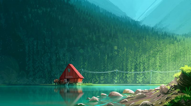 2400x1334 px,erdő,tájkép,minimalizmus,fűrésztelep