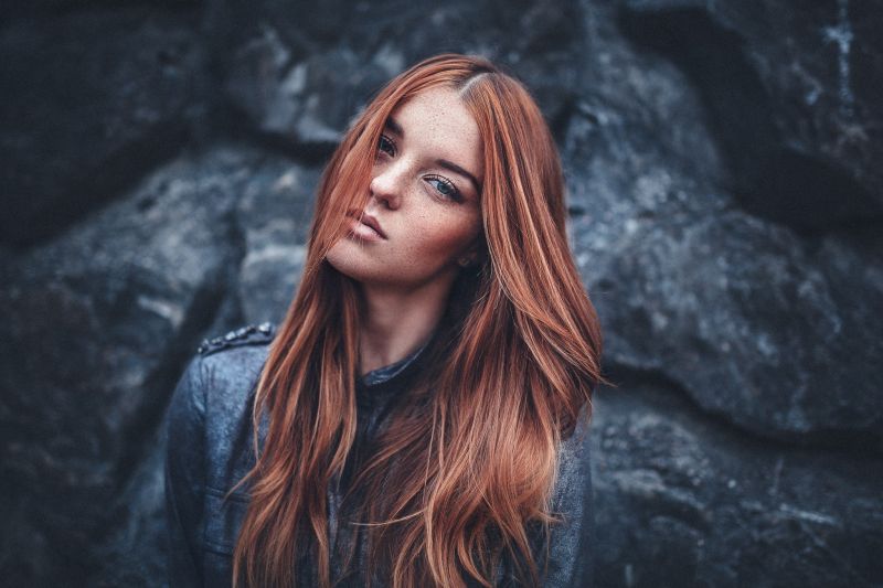 face, black, women, redhead, model, portrait face, black, women, redhead, model, portrait