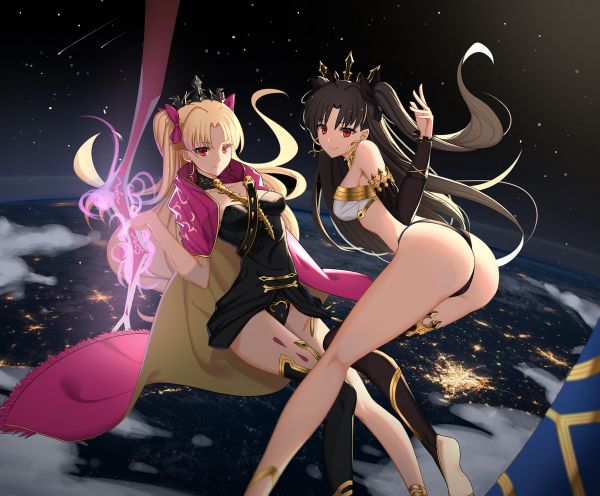anime,anime girls,Fate Series,Fate Grand Order,Ishtar Fate grand order,Ereshkigal Fate Grand Order
